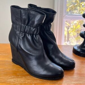 Splendid Rebecca Leather Wedge Bootie